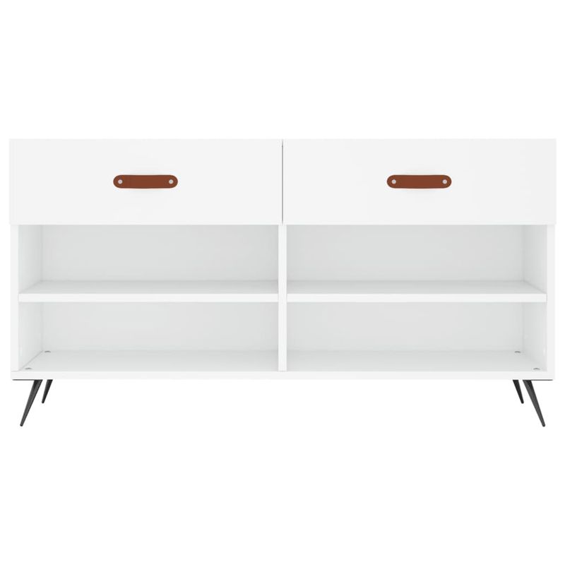 Casa si Gradina - Mobilier - Organizare si depozitare - Organizator incaltaminte - Banca de pantofi, alb, 102x35x55 cm, lemn prelucrat - Infinity.ro