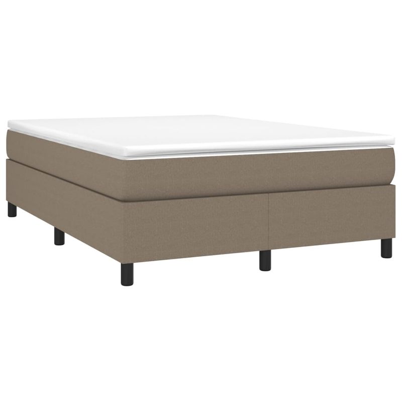 Casa si Gradina - Mobilier - Paturi si accesorii - Paturi - Cadru de pat box spring, gri taupe, 140x190 cm, textil - Infinity.ro