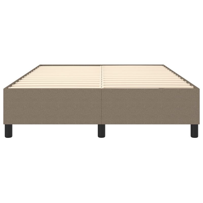 Casa si Gradina - Mobilier - Paturi si accesorii - Paturi - Cadru de pat box spring, gri taupe, 140x190 cm, textil - Infinity.ro