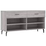 Casa si Gradina - Mobilier - Organizare si depozitare - Organizator incaltaminte - Banca de pantofi, gri sonoma, 102x35x55 cm, lemn prelucrat - Infinity.ro