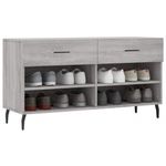 Casa si Gradina - Mobilier - Organizare si depozitare - Organizator incaltaminte - Banca de pantofi, gri sonoma, 102x35x55 cm, lemn prelucrat - Infinity.ro