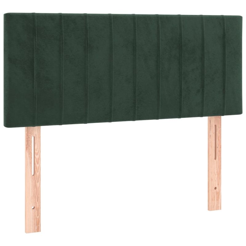 Casa si Gradina - Mobilier - Paturi si accesorii - Paturi - Pat box spring cu saltea, verde inchis, 90x190 cm, catifea - Infinity.ro