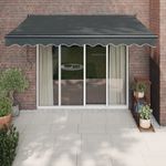 Casa si Gradina - Gradina si terasa - Umbrele si pavilioane - Umbrele - Copertina retractabila, antracit, 3x2,5 m, textil si aluminiu - Infinity.ro