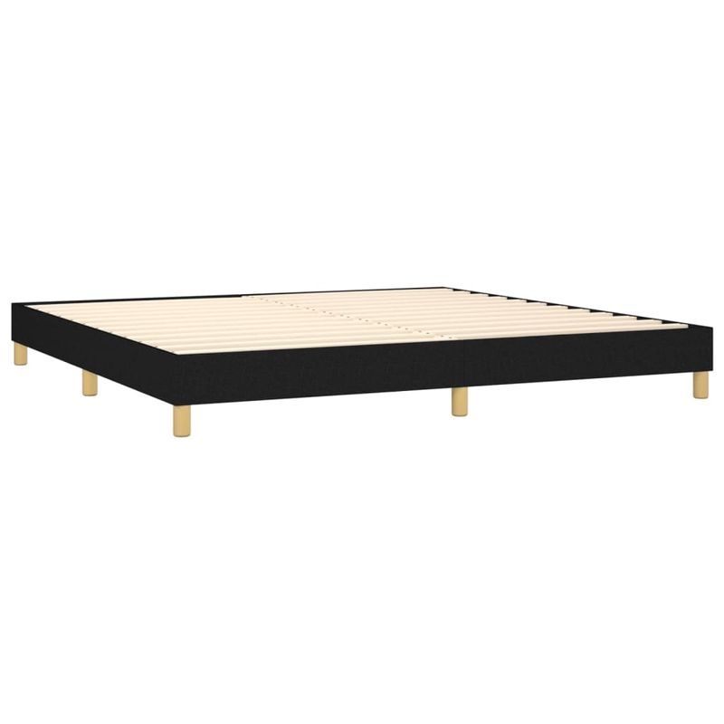 Casa si Gradina - Mobilier - Paturi si accesorii - Paturi - Pat box spring cu saltea, negru, 200x200 cm, textil - Infinity.ro