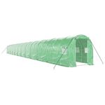 Casa si Gradina - Gradinarit si plante - Sere si solarii - Sera cu cadru din otel, verde, 48 m², 24x2x2 m - Infinity.ro