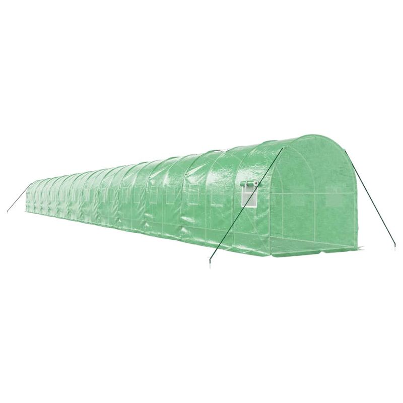 Casa si Gradina - Gradinarit si plante - Sere si solarii - Sera cu cadru din otel, verde, 48 m², 24x2x2 m - Infinity.ro