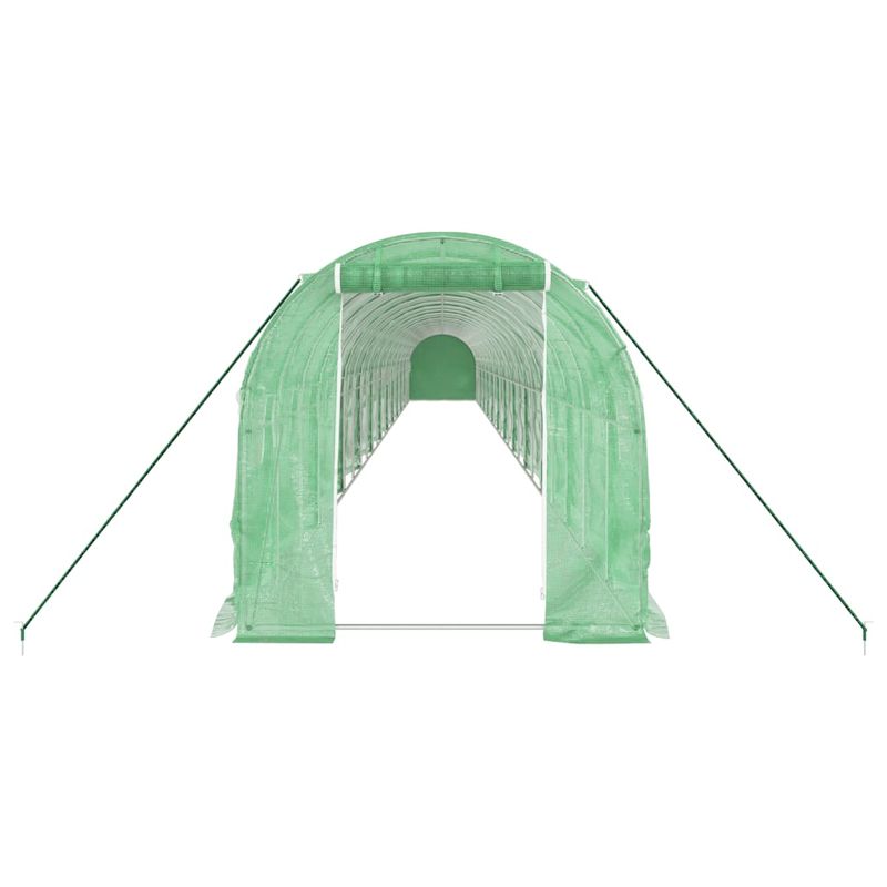 Casa si Gradina - Gradinarit si plante - Sere si solarii - Sera cu cadru din otel, verde, 48 m², 24x2x2 m - Infinity.ro