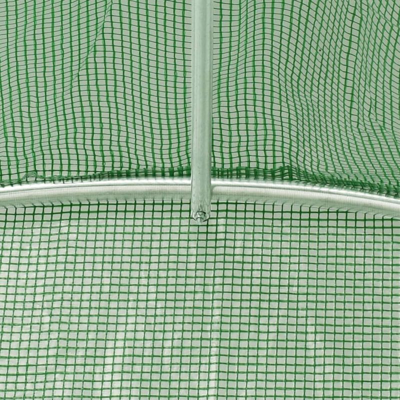 Casa si Gradina - Gradinarit si plante - Sere si solarii - Sera cu cadru din otel, verde, 48 m², 24x2x2 m - Infinity.ro