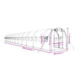 Casa si Gradina - Gradinarit si plante - Sere si solarii - Sera cu cadru din otel, verde, 48 m², 24x2x2 m - Infinity.ro