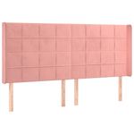 Casa si Gradina - Mobilier - Paturi si accesorii - Paturi - Pat continental cu saltea & LED, roz, 120x200 cm, catifea - Infinity.ro