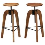 Casa si Gradina - Mobilier - Scaune si fotolii - Scaune - Scaune de bar, 2 buc., lemn masiv de acacia - Infinity.ro