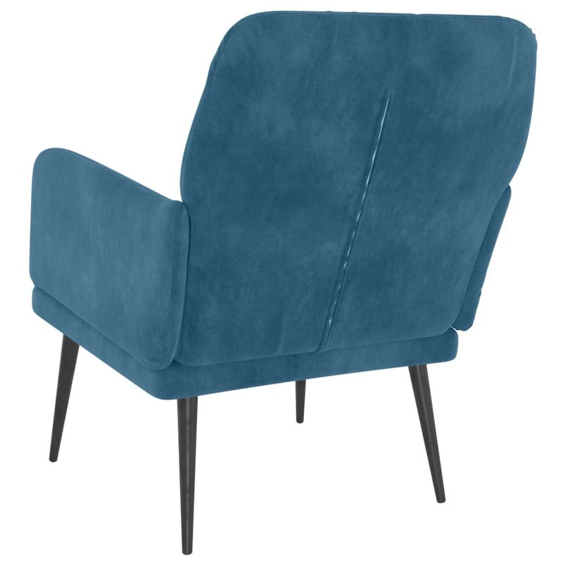 Casa si Gradina - Mobilier - Scaune si fotolii - Fotolii - Fotoliu, albastru, 62x79x79 cm, catifea - Infinity.ro