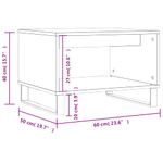 Casa si Gradina - Mobilier - Mese si birouri - Masute de cafea - Masuta de cafea, stejar fumuriu, 60x50x40 cm, lemn prelucrat - Infinity.ro