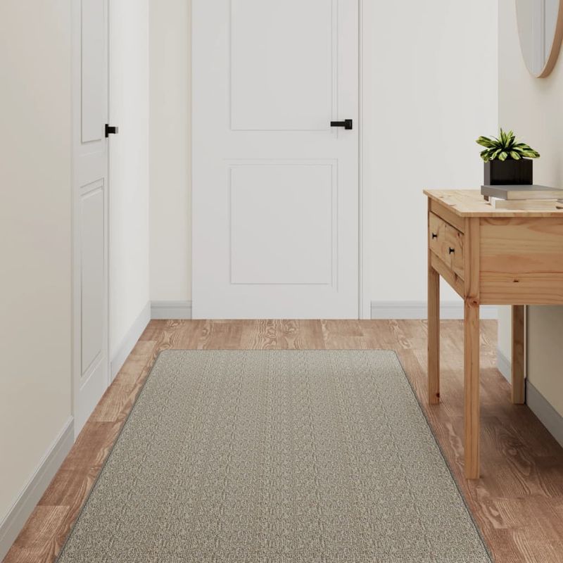 Casa si Gradina - Textile si covoare - Covoare - Covoare casa - Covor traversa aspect sisal, gri taupe, 80x250 cm - Infinity.ro