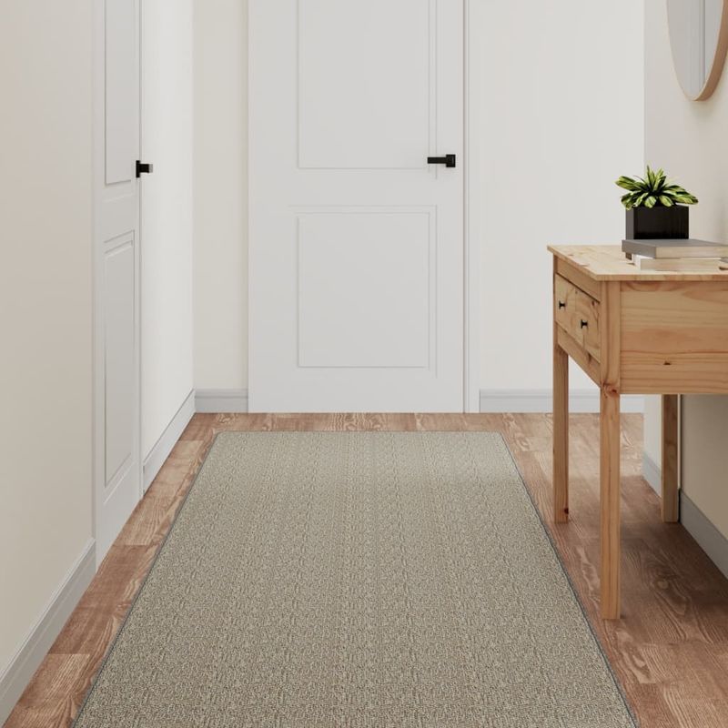 Casa si Gradina - Textile si covoare - Covoare - Covoare casa - Covor traversa cu aspect sisal, argintiu, 80x300 cm - Infinity.ro