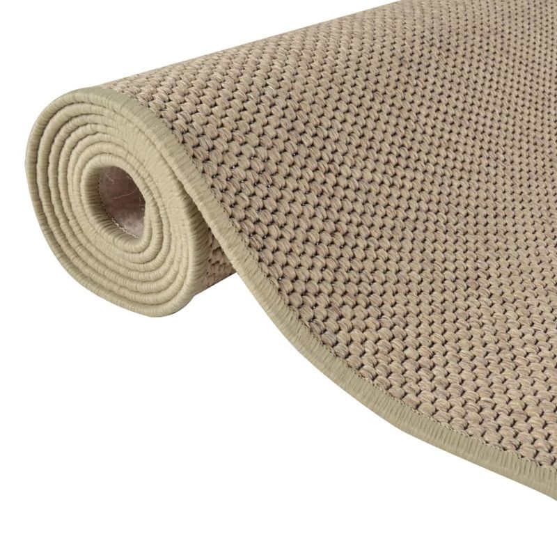Casa si Gradina - Textile si covoare - Covoare - Covoare casa - Covor traversa aspect sisal, nisipiu, 80x200 cm - Infinity.ro