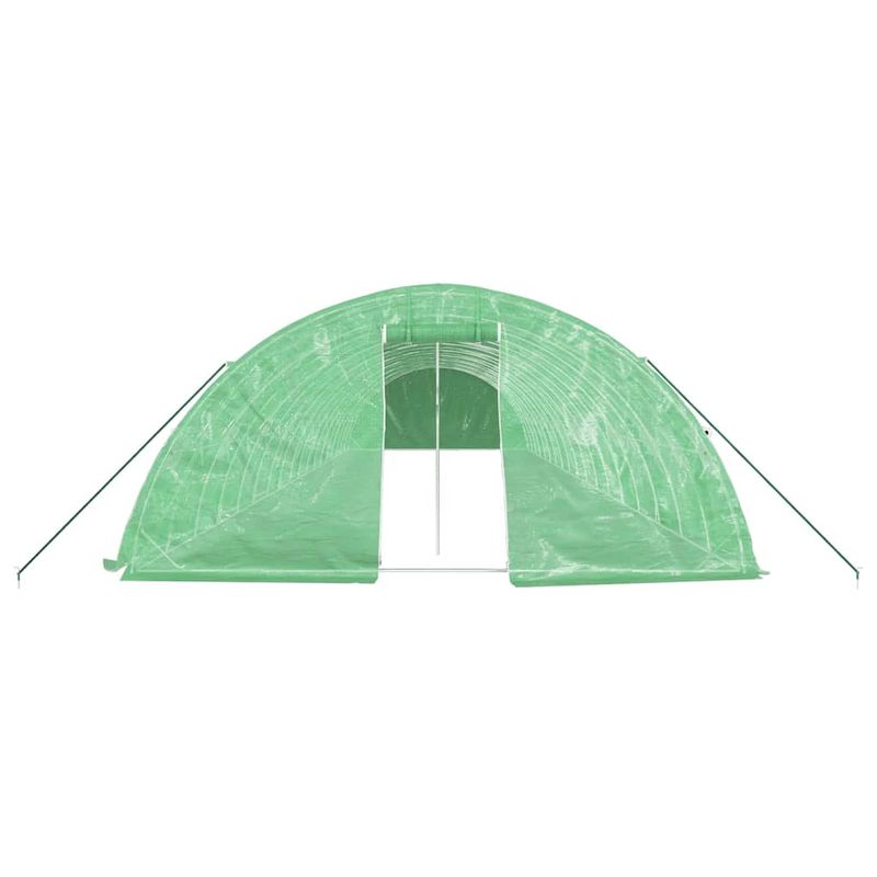 Casa si Gradina - Gradinarit si plante - Sere si solarii - Sera cu cadru din otel, verde, 90 m², 18x5x2,3 m - Infinity.ro