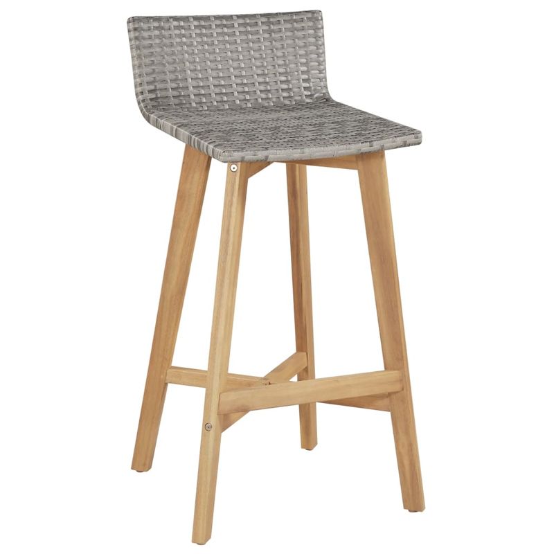Casa si Gradina - Gradina si terasa - Mobilier exterior - Scaune si sezlonguri gradina - Scaune de bar, 2 buc., lemn masiv de acacia - Infinity.ro