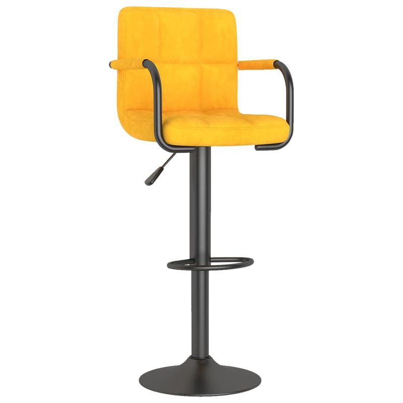 Casa si Gradina - Mobilier - Scaune si fotolii - Scaune - Scaune de bar, 2 buc., galben mustar, catifea - Infinity.ro