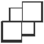 Casa si Gradina - Mobilier - Biblioteci si rafturi - Rafturi - Raft de perete cub, negru, 80x15x78,5 cm, PAL - Infinity.ro