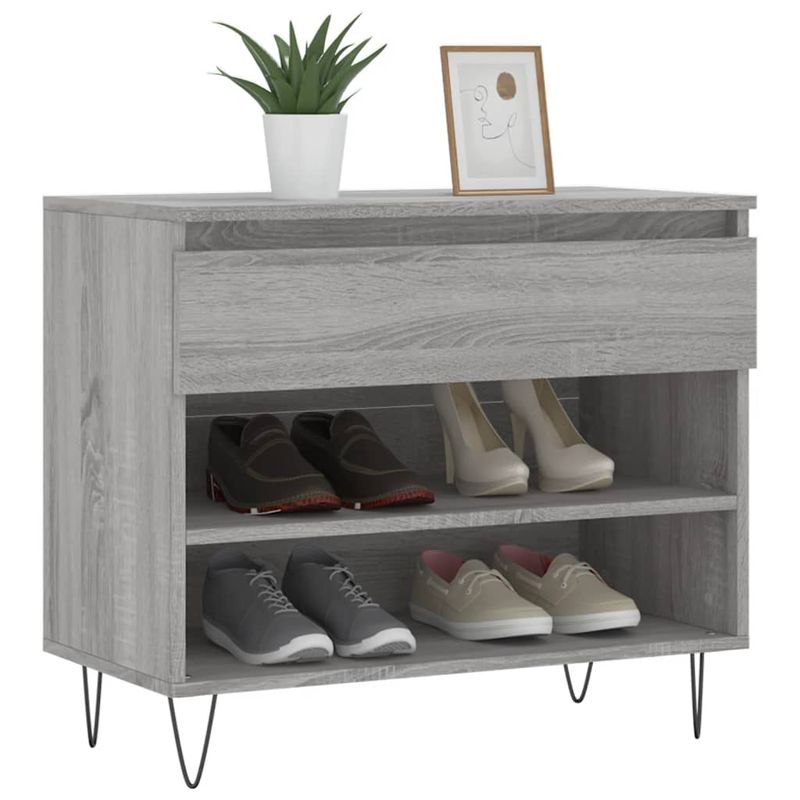 Casa si Gradina - Mobilier - Organizare si depozitare - Organizator incaltaminte - Pantofar, gri sonoma, 70x36x60 cm, lemn prelucrat - Infinity.ro