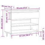 Casa si Gradina - Mobilier - Organizare si depozitare - Organizator incaltaminte - Pantofar, gri sonoma, 70x36x60 cm, lemn prelucrat - Infinity.ro