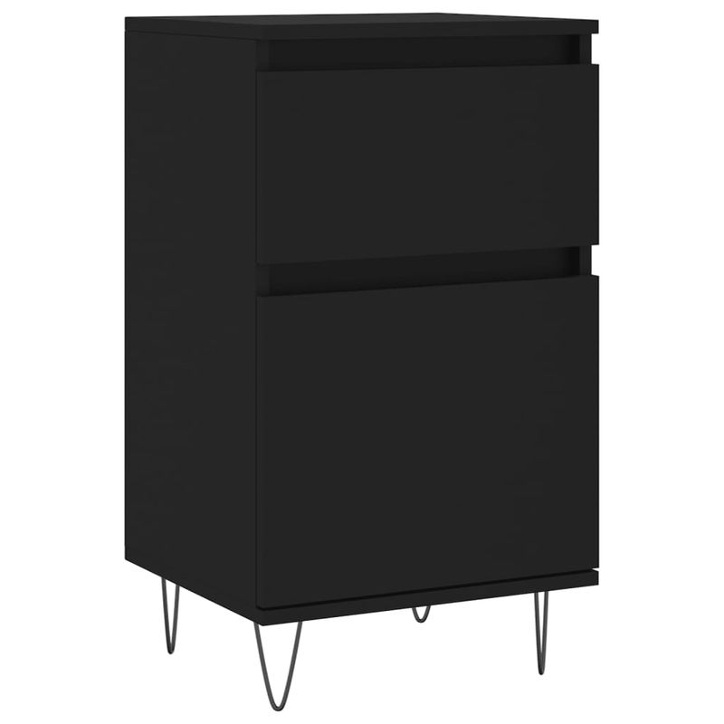 Casa si Gradina - Mobilier - Comode si corpuri - Comode - Servante, 2 buc., negru, 40x35x70 cm, lemn prelucrat - Infinity.ro