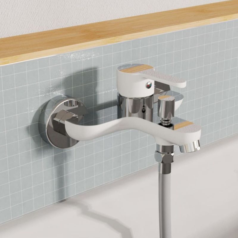 Casa si Gradina - Sanitare - Lavoar baie si accesorii - Baterii sanitare - EISL Baterie de baie DIZIANI, alb-crom - Infinity.ro
