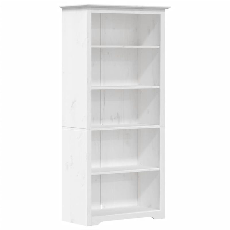 Casa si Gradina - Mobilier - Biblioteci si rafturi - Biblioteci - Biblioteca BODO, alb, 80x38x180 cm, lemn masiv pin, 5 rafturi - Infinity.ro