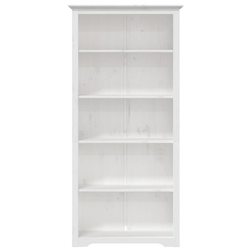 Casa si Gradina - Mobilier - Biblioteci si rafturi - Biblioteci - Biblioteca BODO, alb, 80x38x180 cm, lemn masiv pin, 5 rafturi - Infinity.ro