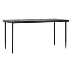 Casa si Gradina - Gradina si terasa - Mobilier exterior - Seturi mobila gradina - Set mobilier de gradina, 7 piese, negru, otel si textilena - Infinity.ro