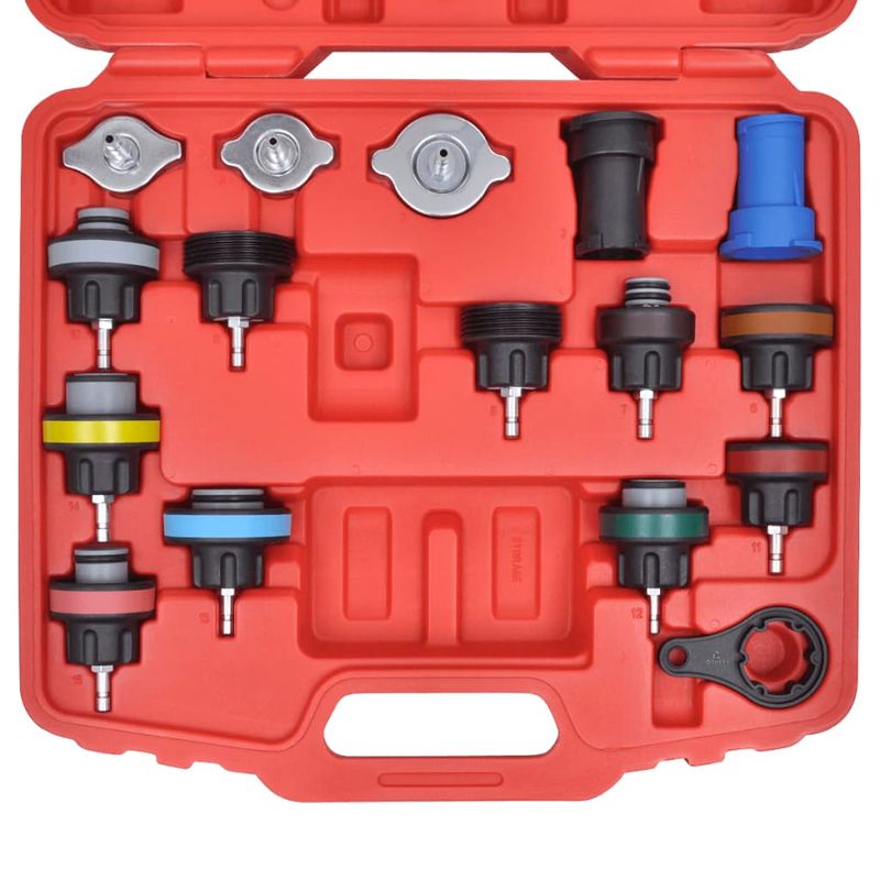 Auto si Moto - Reparatii si depanare - Scule auto - Scule si truse auto - Kit tester presiune radiator, 18 buc - Infinity.ro
