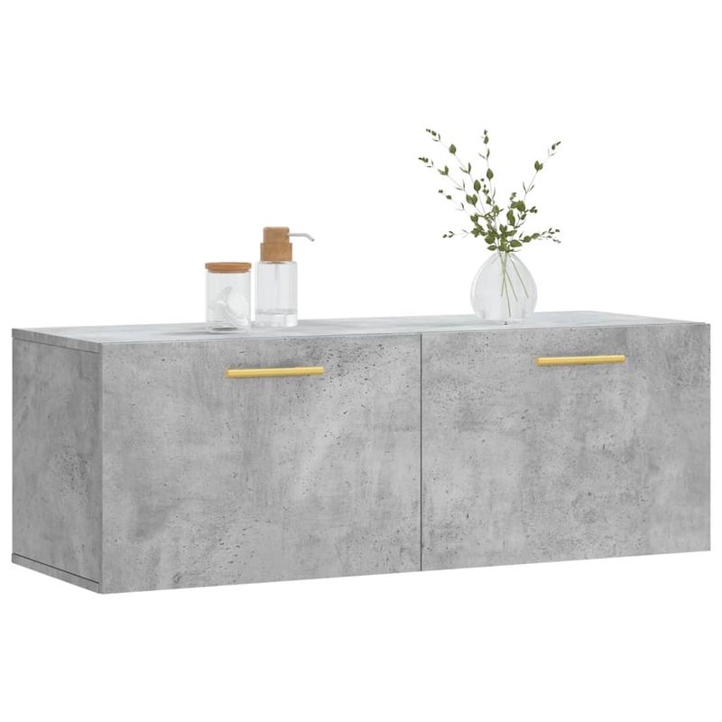 Casa si Gradina - Mobilier - Dulapuri si sifoniere - Dulapuri - Dulap de perete, gri beton, 100x36,5x35 cm, lemn prelucrat - Infinity.ro