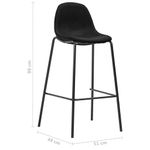 Casa si Gradina - Mobilier - Scaune si fotolii - Scaune - Scaune de bar, 2 buc., negru, material textil - Infinity.ro