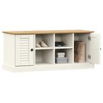 Casa si Gradina - Mobilier - Organizare si depozitare - Bancute - Banca de pantofi VIGO, alb, 106x35x45 cm, lemn masiv de pin - Infinity.ro