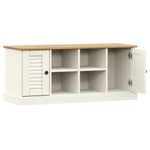 Casa si Gradina - Mobilier - Organizare si depozitare - Bancute - Banca de pantofi VIGO, alb, 106x35x45 cm, lemn masiv de pin - Infinity.ro