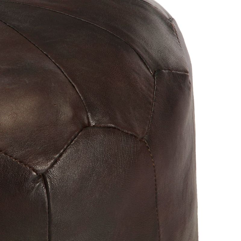 Casa si Gradina - Mobilier - Scaune si fotolii - Fotolii - Fotoliu puf, maro inchis, 40 x 35 cm, piele naturala de capra - Infinity.ro