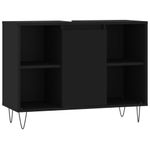 Casa si Gradina - Mobilier - Mobilier baie - Comode baie - Comoda pentru baie, negru, 80x33x60 cm, lemn compozit - Infinity.ro