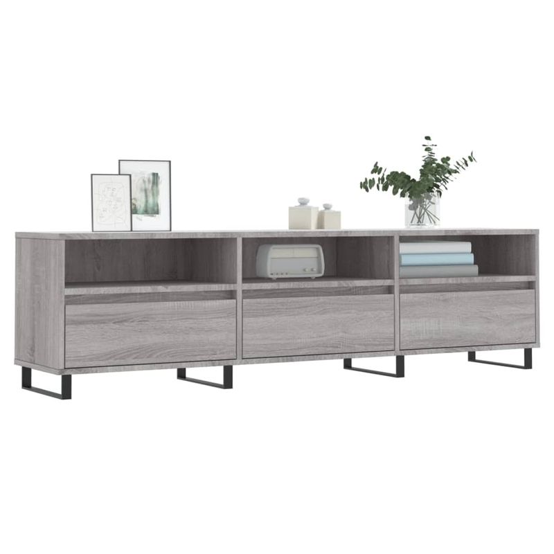 Casa si Gradina - Mobilier - Comode si corpuri - Comode - Comoda TV, gri sonoma, 150x30x44,5 cm, lemn prelucrat - Infinity.ro