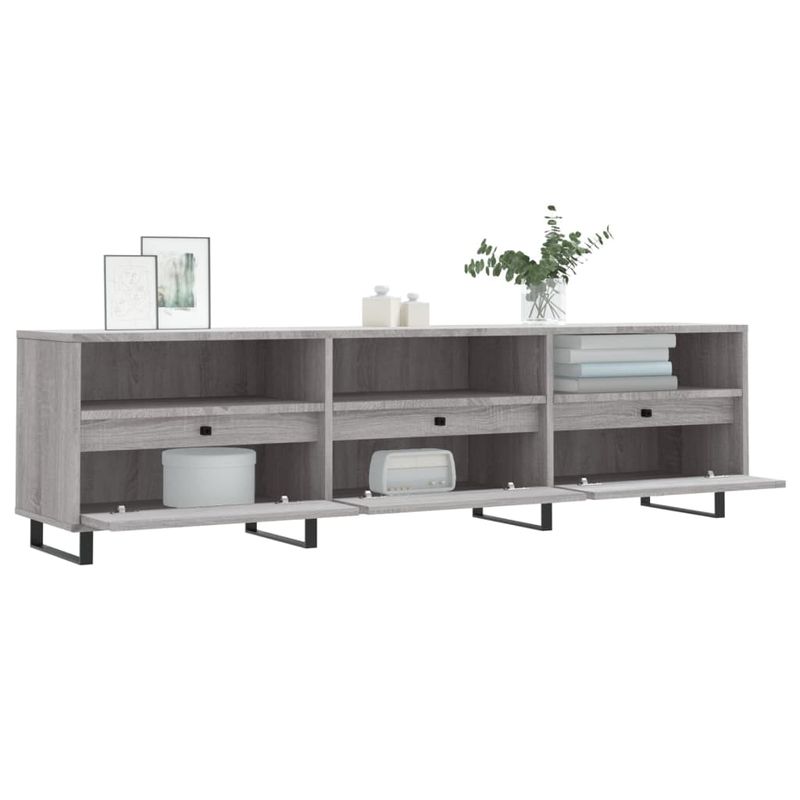 Casa si Gradina - Mobilier - Comode si corpuri - Comode - Comoda TV, gri sonoma, 150x30x44,5 cm, lemn prelucrat - Infinity.ro