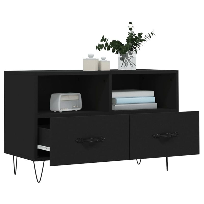 Casa si Gradina - Mobilier - Comode si corpuri - Comode - Comoda TV, negru, 80x36x50 cm, lemn prelucrat - Infinity.ro