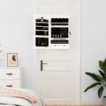 Casa si Gradina - Decoratiuni - Oglinzi - Dulap de bijuterii cu oglinda de perete, alb, 37,5x10x67 cm - Infinity.ro