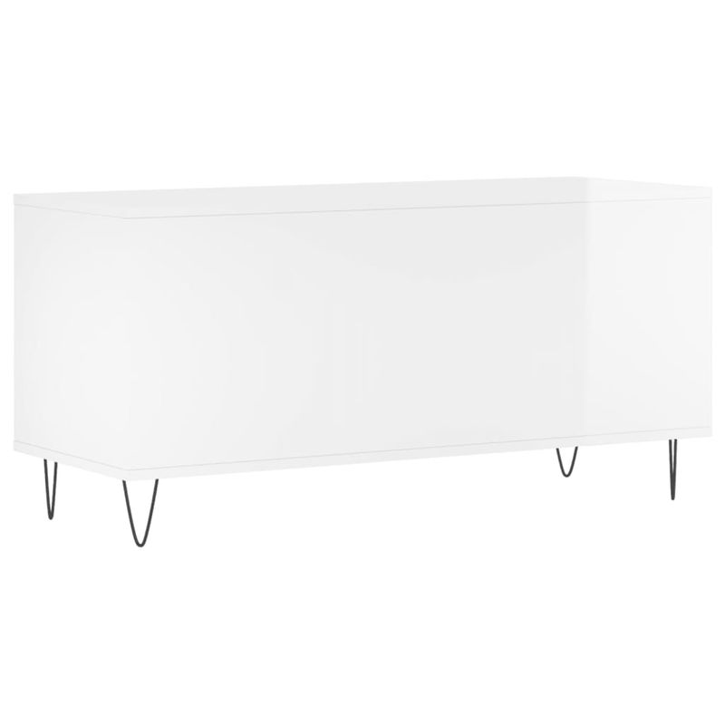 Casa si Gradina - Mobilier - Dulapuri si sifoniere - Dulapuri - Dulapuri pentru discuri alb lucios 100x38x48 cm, lemn prelucrat - Infinity.ro