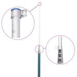 Casa si Gradina - Gradina si terasa - Decoratiuni exterior - Ornamente gradina - Stalp de steag telescopic, argintiu, 5,55 m, aluminiu - Infinity.ro