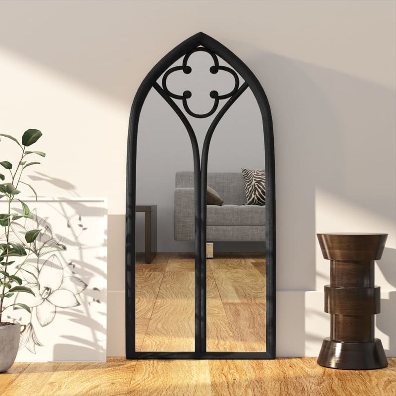 Casa si Gradina - Decoratiuni - Oglinzi - Oglinda,negru, 100x45 cm,fier, pentru utilizare in interior - Infinity.ro