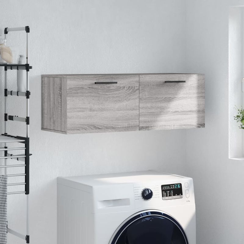 Casa si Gradina - Mobilier - Dulapuri si sifoniere - Dulapuri - Dulap de perete, gri sonoma, 100x36,5x35 cm, lemn prelucrat - Infinity.ro