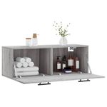 Casa si Gradina - Mobilier - Dulapuri si sifoniere - Dulapuri - Dulap de perete, gri sonoma, 100x36,5x35 cm, lemn prelucrat - Infinity.ro