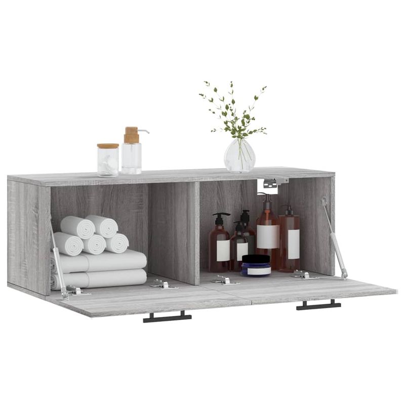 Casa si Gradina - Mobilier - Dulapuri si sifoniere - Dulapuri - Dulap de perete, gri sonoma, 100x36,5x35 cm, lemn prelucrat - Infinity.ro