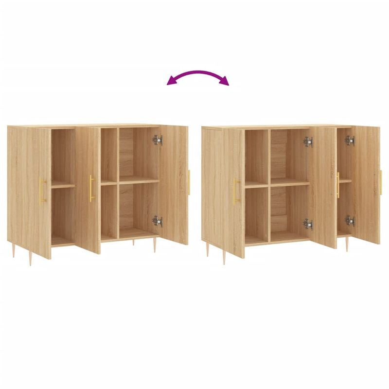 Casa si Gradina - Mobilier - Comode si corpuri - Comode - Servanta, stejar sonoma, 90x34x80 cm, lemn compozit - Infinity.ro
