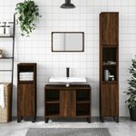 Casa si Gradina - Mobilier - Mobilier baie - Comode baie - Comoda pentru baie, stejar maro, 80x33x60 cm, lemn compozit - Infinity.ro